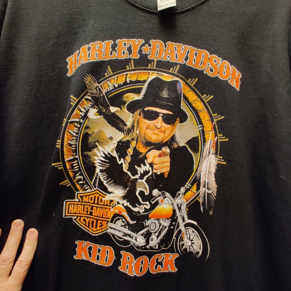 Harley-Davidson/Kid Rock  Black Graphic T-Shirt size 2xlarge (not  Harley shirt) - Picture 12 of 12
